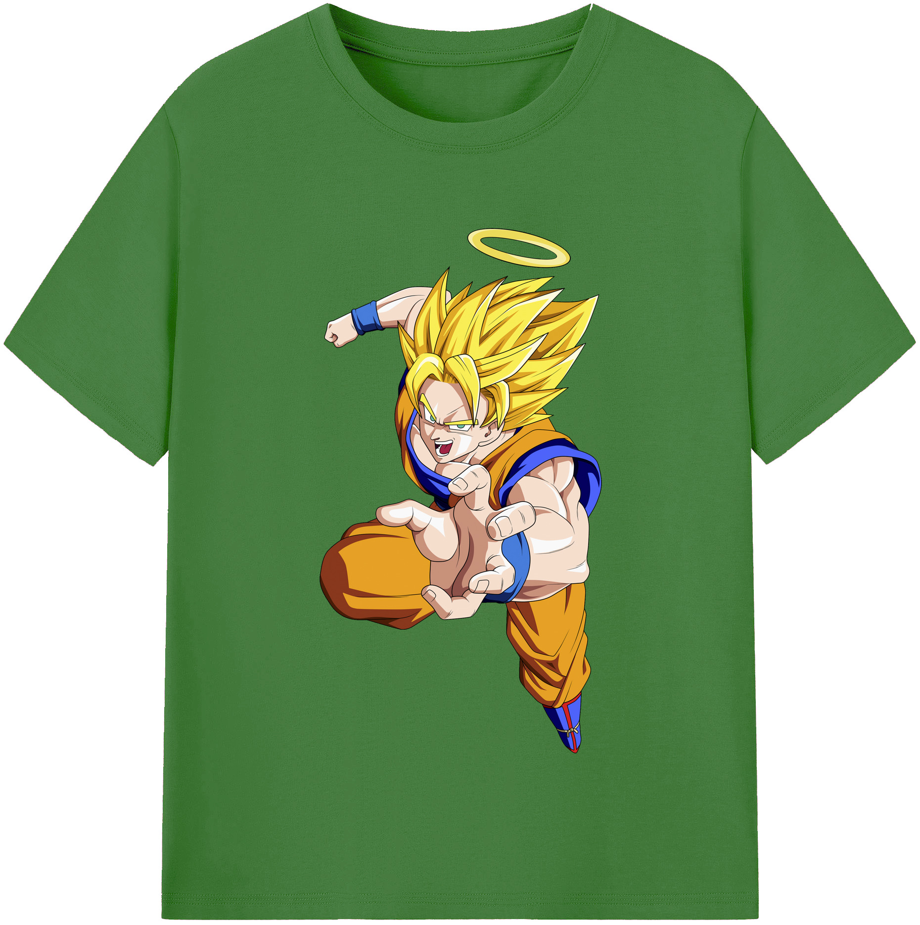 （画像用） ドラゴンボール 孫悟空（そん ごくう）Son Goku カカロット DRAGON BALL Kakarotto レディースカジュアルプリントTシャツ（綿100％）